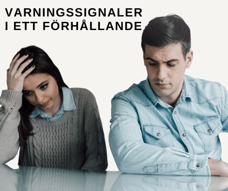 varningssignaler i ett förhållande|Fyra varningssignaler i ett förhållande